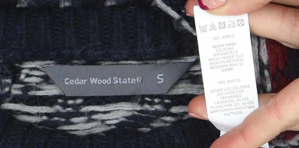 Cedar Wood State Men's Multicoloured S Fair Isle Acrylic Pullover Jumper