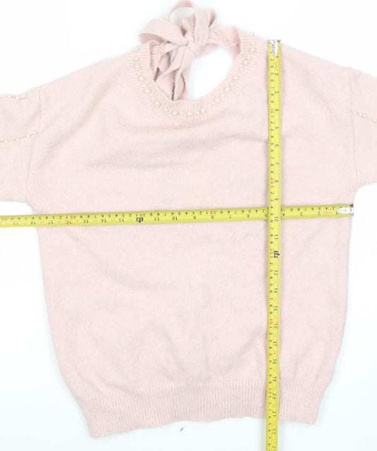 Womens UK Size One Size MIC TORSER Pink Pullover Jumper