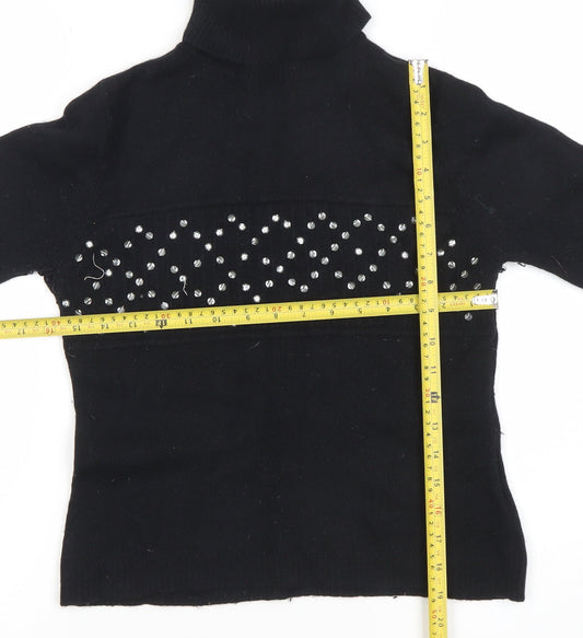 Womens UK Size 14 Topshop Black Pullover Jumper