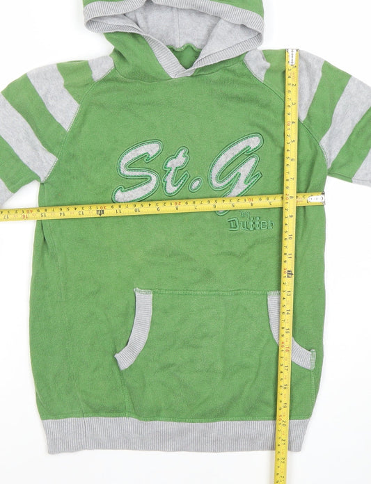 Boys UK Size 11-12 Years St. George by Duffer Green Pullover Hoodie