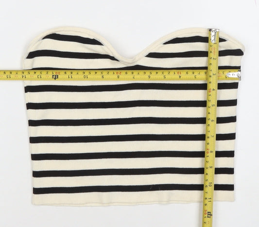 Womens UK Size L H&M Black Cropped Tank