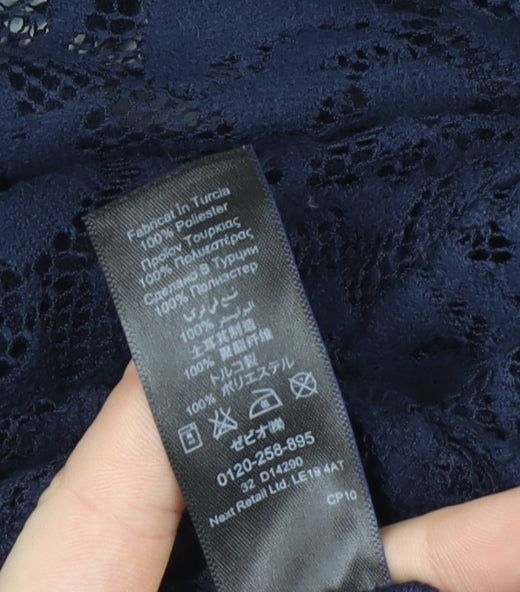 Womens UK Size 12 NEXT Blue Tunic Blouse