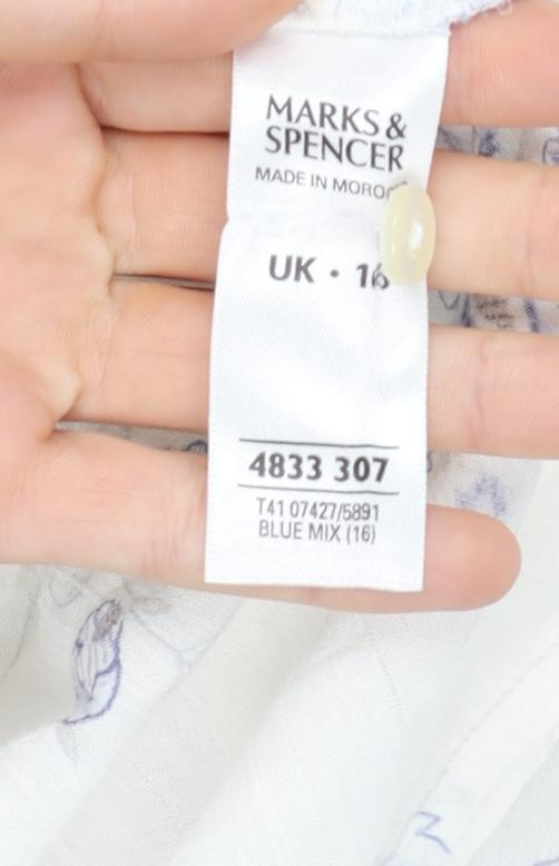 Womens UK Size 16 Marks and Spencer Multicoloured Tunic Blouse