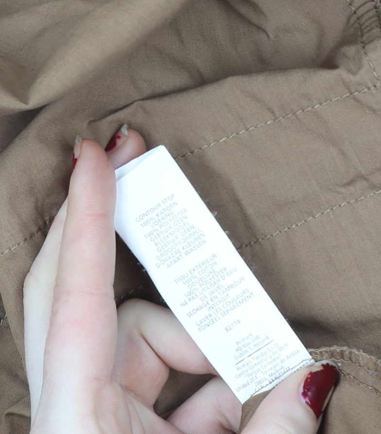 Denim Co Women's Brown Cotton Parka Coat Size 14