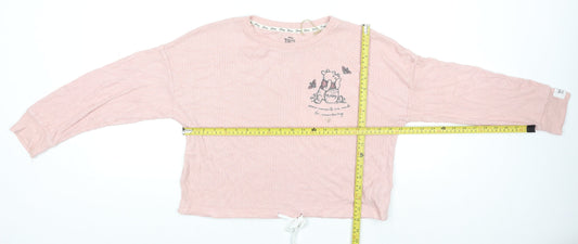 Primark Disney Winnie the Pooh Pink Long Sleeve Pyjama Top Women M