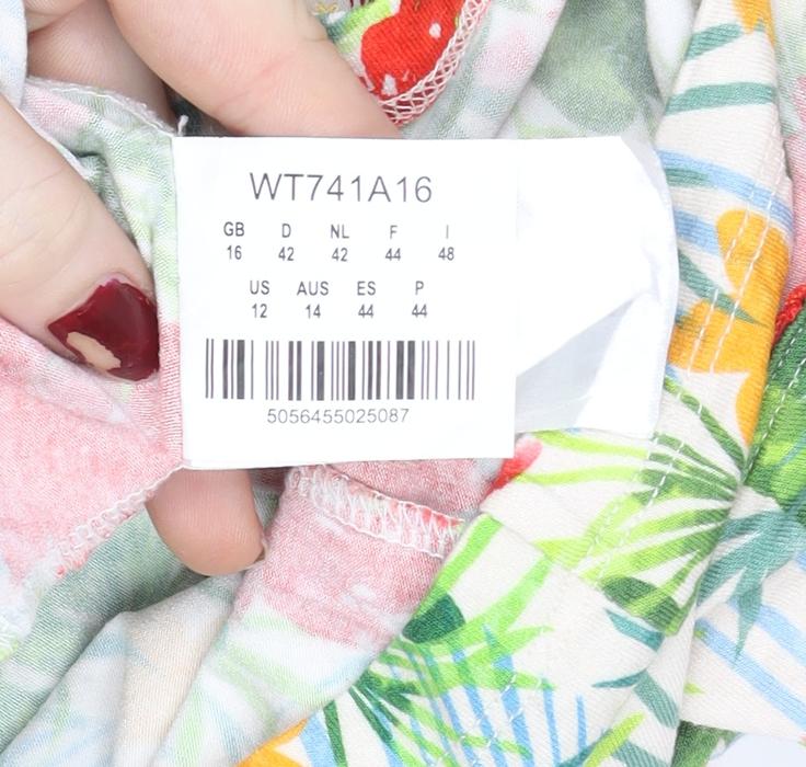 Joe Browns Womens Multicoloured Floral Tunic T-Shirt Size 16