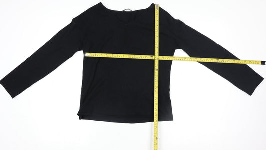 Womens UK Size 14 LUISA CERANO Black Basic Blouse