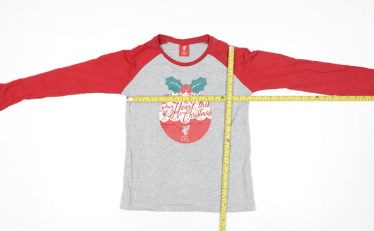Boys UK Size 9-10 Years LFC Grey BasicJerseyPullover T-Shirt