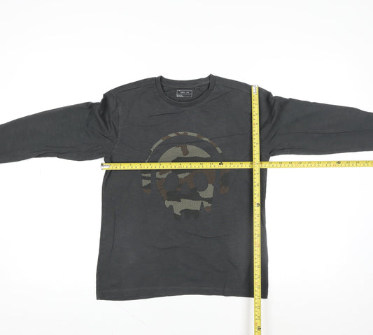 Boys UK Size 11 Years NEXT Black Basic T-Shirt