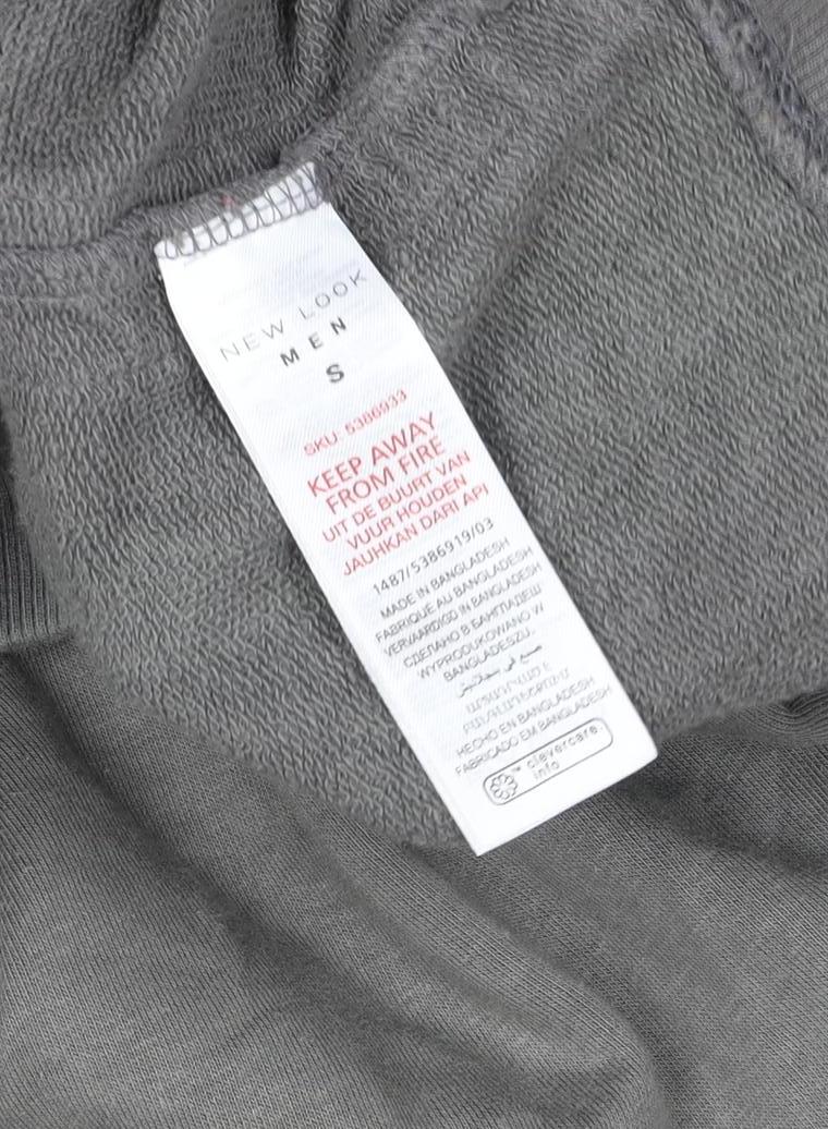Mens UK Size S New Look Grey Pullover Hoodie