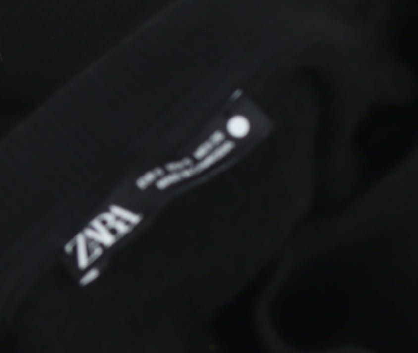 Womens UK Size M Zara Black Pullover Sweatshirt