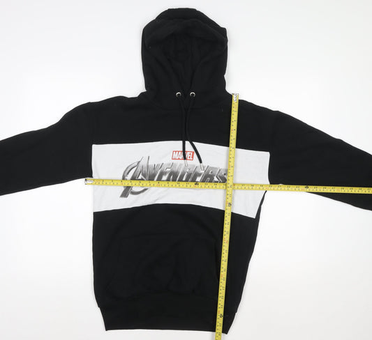Primark Men’s Black Avengers Hoodie Small Pullover Graphic Print