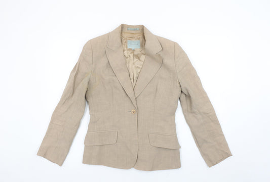 Womens UK Size 10 Jigsaw Regular Beige Blazer