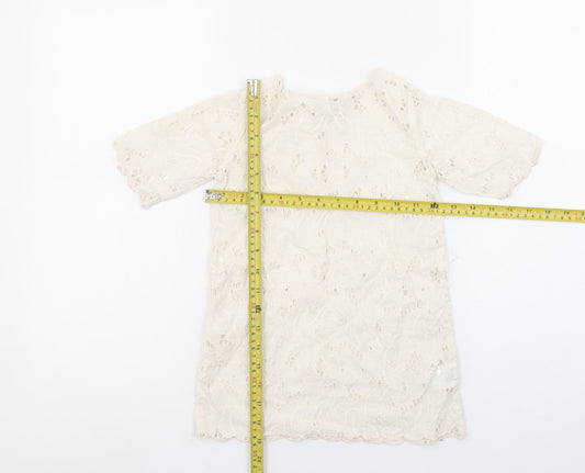 Girls UK Size 4 Years Stella McCartney Ivory Tunic Blouse