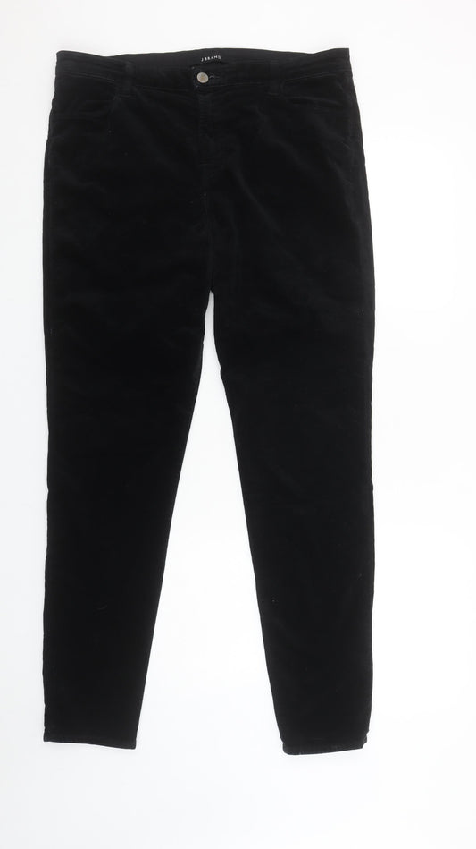 Womens UK Size 32 J Brand Slim Fit Casual Business Black Trousers