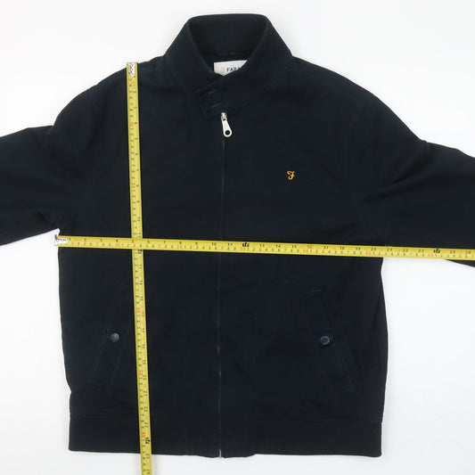 Mens UK Size L Farah Black Bomber Jacket
