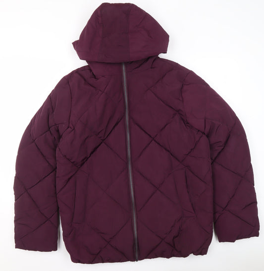 Womens UK Size 8 ASOS Purple Puffer Jacket