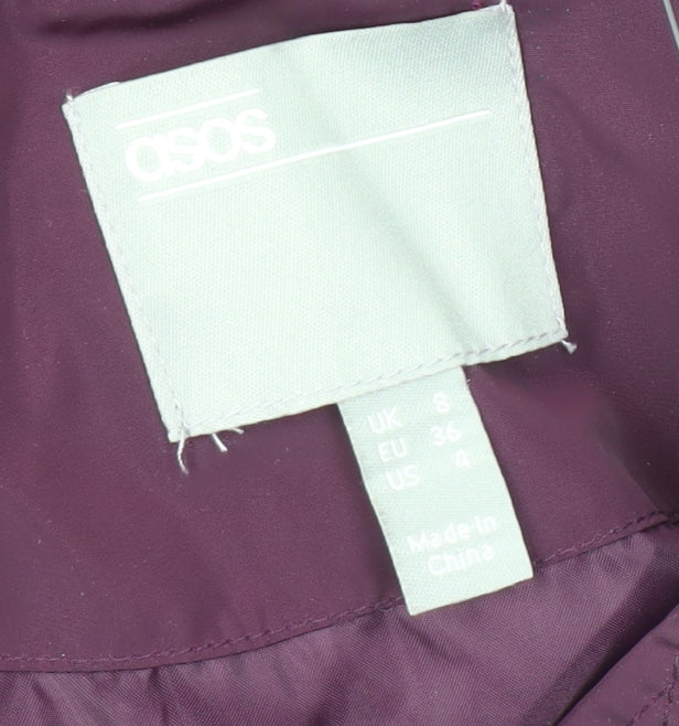Womens UK Size 8 ASOS Purple Puffer Jacket