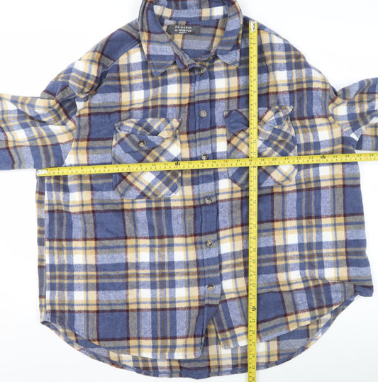 Primark Womens Multicoloured Check Flannel Button-Up Shirt XL