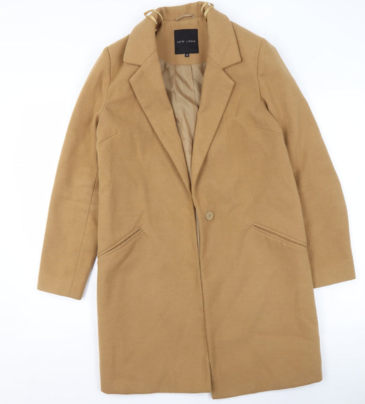 Womens UK Size 10 New Look Beige Overcoat