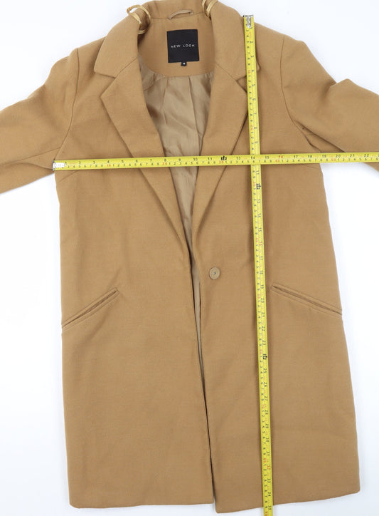 New Look Women Beige Mid-Length Overcoat Size 10