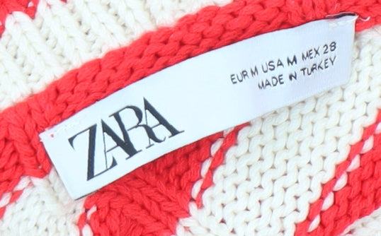Womens UK Size 12 Zara Red Cardigan Jumper