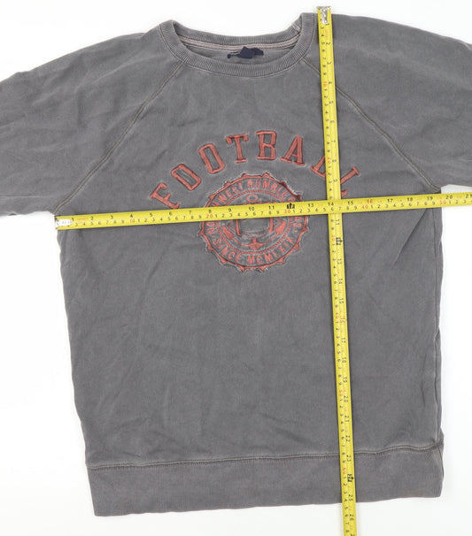 GapKids Boys Grey Football Graphic Cotton Sweatshirt 13-14 Years