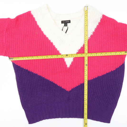 Womens UK Size M QED London Multicoloured Pullover Jumper