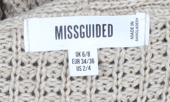 Womens UK Size 6 Missguided Beige Basic Jacket