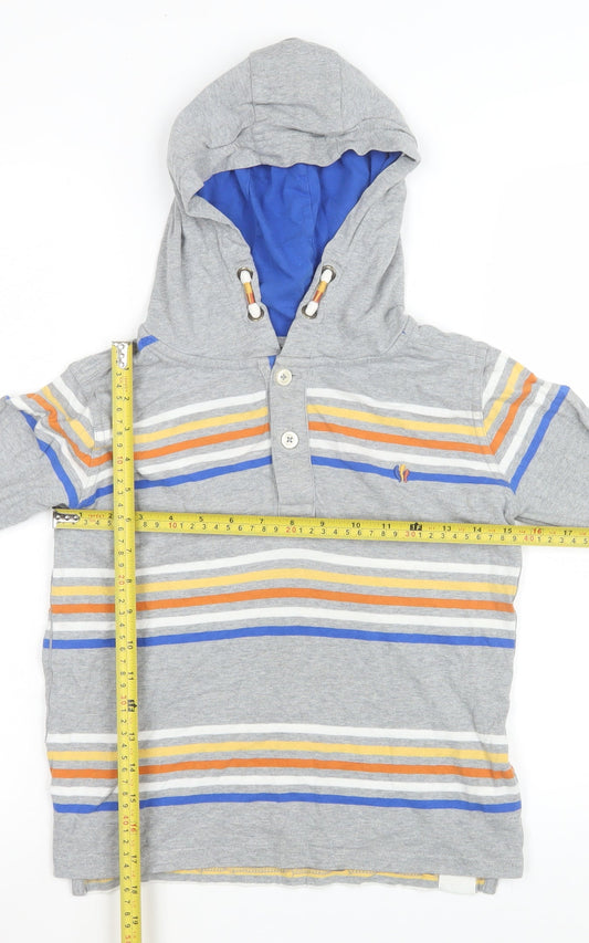 Boys UK Size 8-9 Years FatFace Grey Henley Hoodie