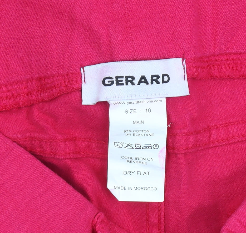 Womens UK Size 10 Gerard Slim Fit Casual Travel Workwear Pink Trousers
