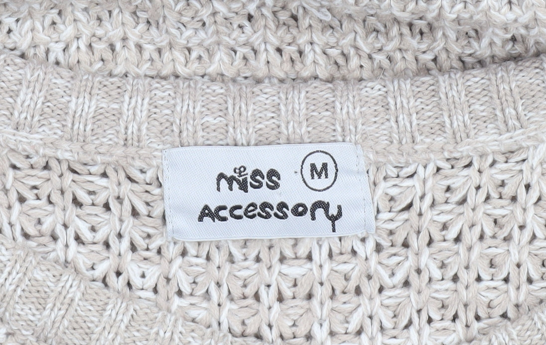 Womens UK Size M Miss Accessory Beige Pullover Jumper
