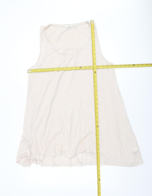 FatFace Women’s Beige Linen Sleeveless Tank Top Size 12