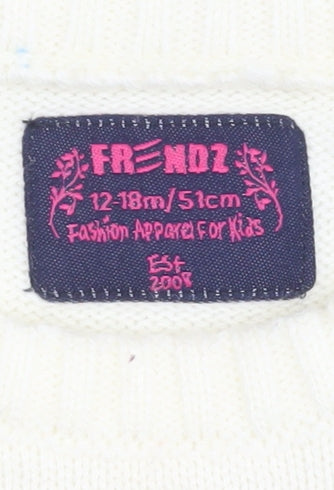 Additional view of Frendz unisex baby multicoloured knit jumper 12-18 months bunny strawberry