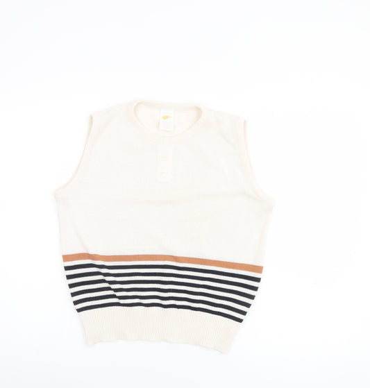 Womens UK Size 10 Littlewoods Ivory Vest Jumper