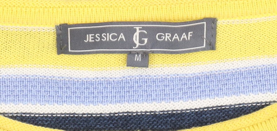 Womens UK Size M Jessica Graaf Yellow Pullover Jumper
