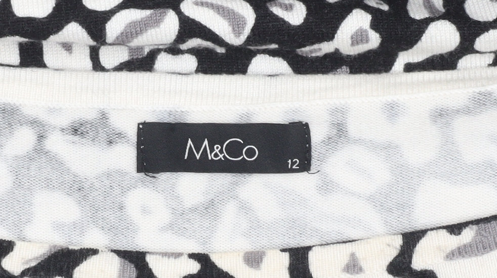 Womens UK Size 12 M&Co Black Pullover Jumper