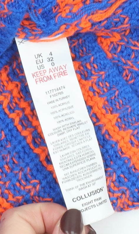 Collusion Women’s Multicoloured Knit Bodycon Dress Size 4