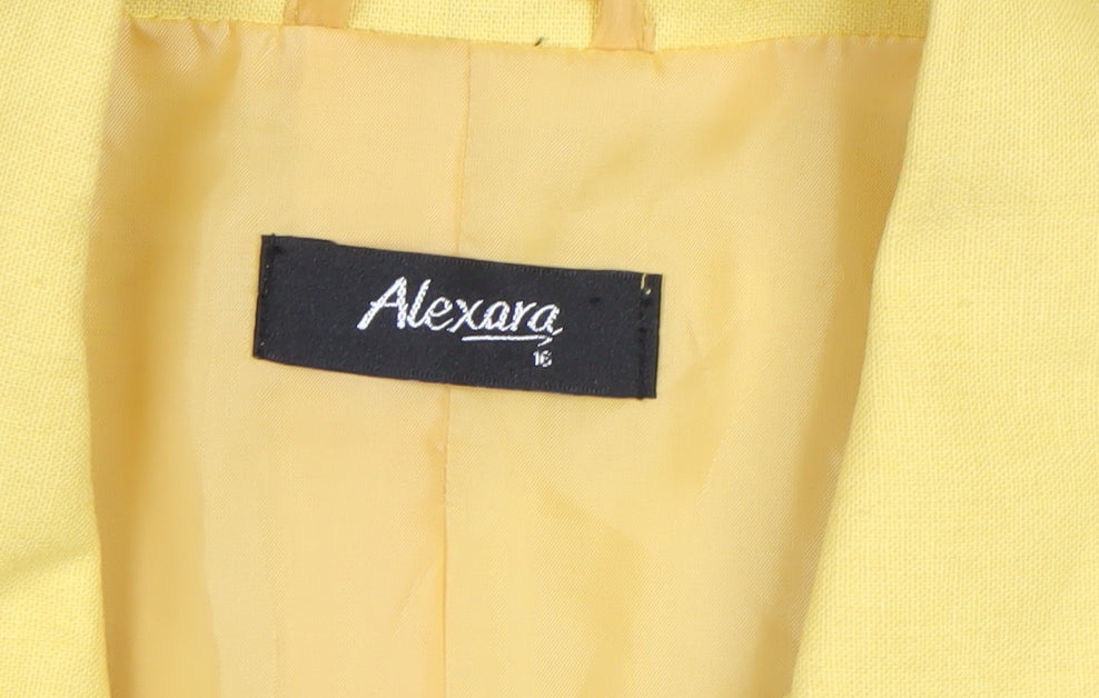 Womens UK Size 16 Alexara Yellow Basic Jacket