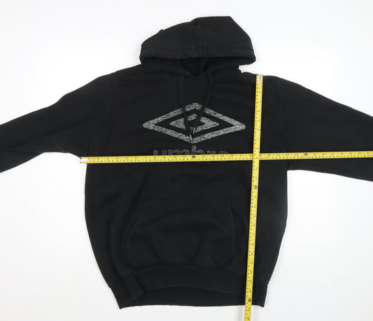 Mens UK Size XL Umbro Black Pullover Hoodie