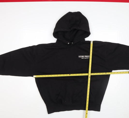 Primark Men's Black Pullover Hoodie M Future Projects New York City Logo