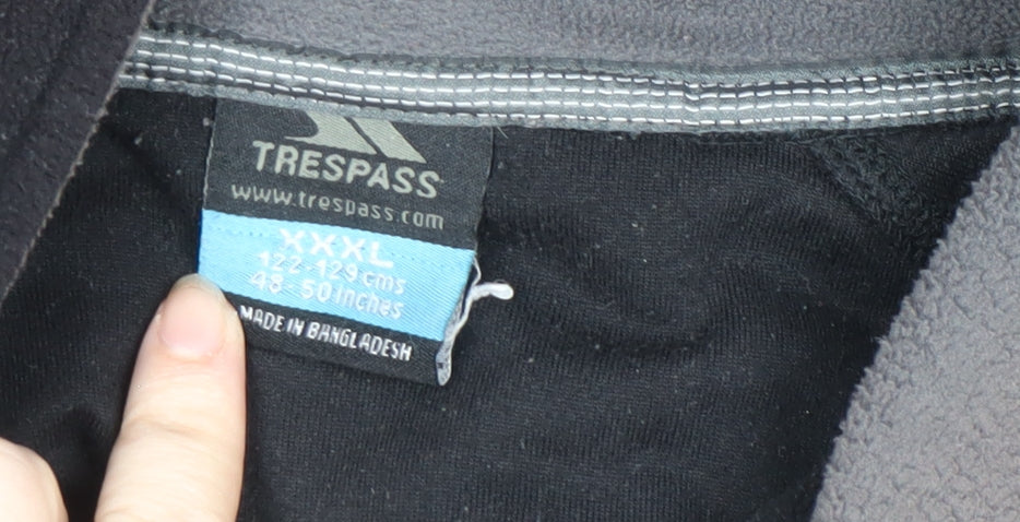 Trespass Men's Black 3XL Fleece 1/4 Zip Pullover Activewear Top