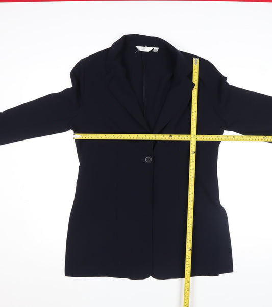 Marks and Spencer Women's Black Size 12 Single-Breasted Blazer