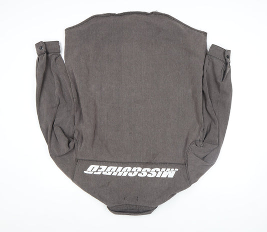 Missguided Women’s Grey Cotton Shacket Jacket Size 12 Relaxed Fit