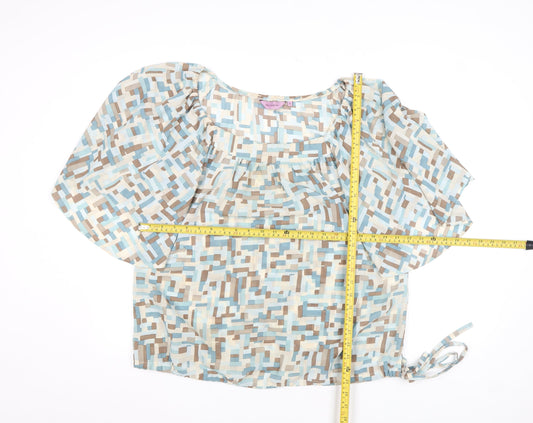 Epilogue Women’s Multicoloured Geometric Chiffon Blouse Size 16