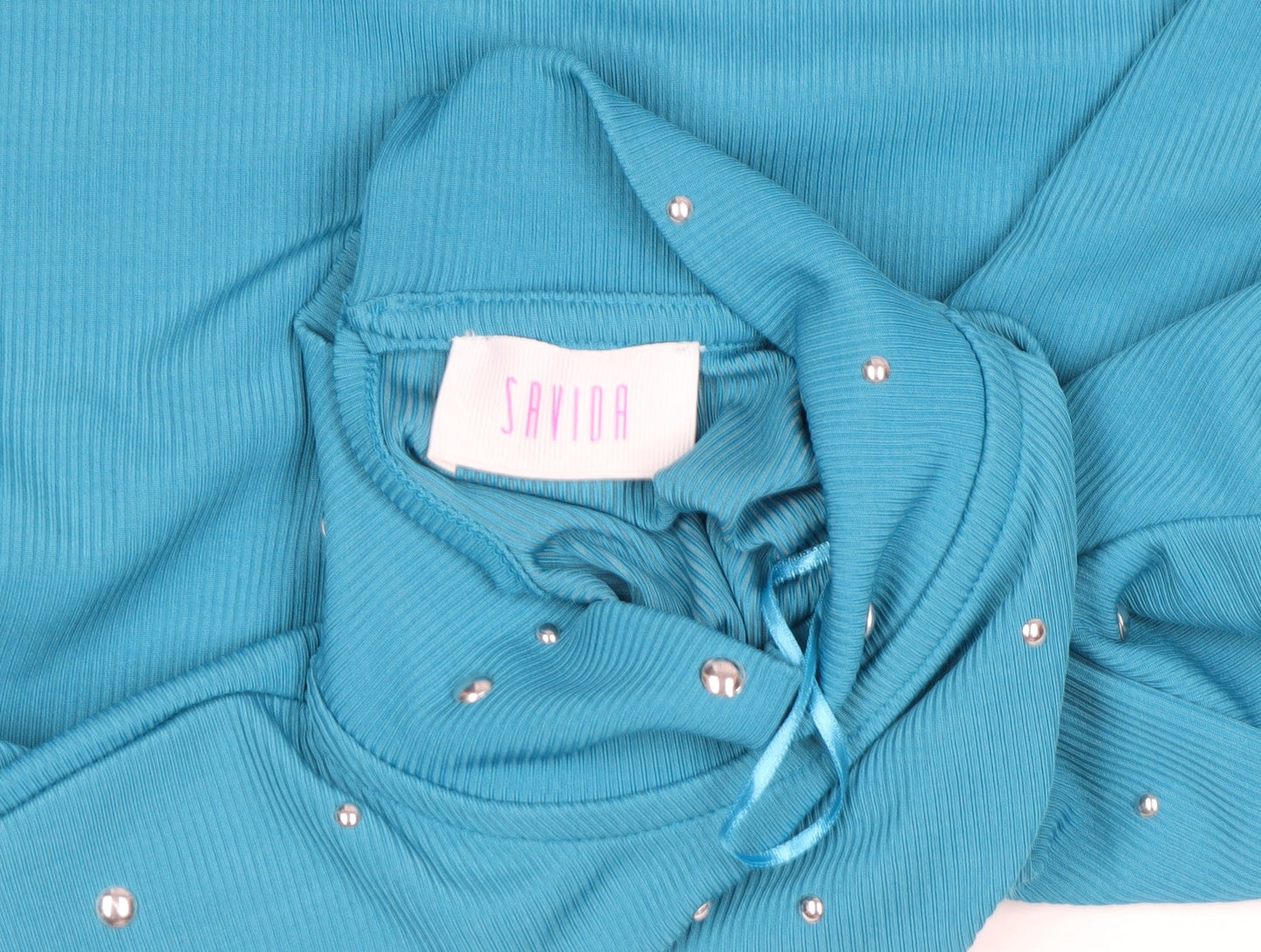 Womens UK Size L Savida Blue Basic T-Shirt