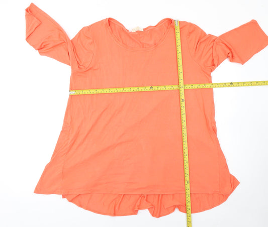 Phase Eight Women’s Orange Tunic Top Size 18 3/4 Sleeve Viscose Blend