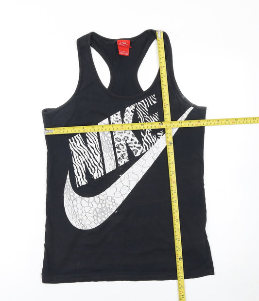 Nike Women's Black Animal Print Racerback Tank Top Size M