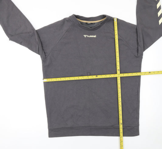 Mens UK Size M Hummel Grey Pullover Sweatshirt