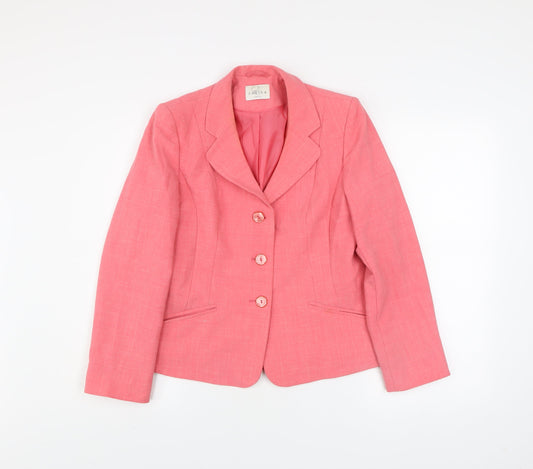 Womens UK Size 10 Eastex Pink Basic Jacket